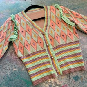 PastelEmbellished Cardigan